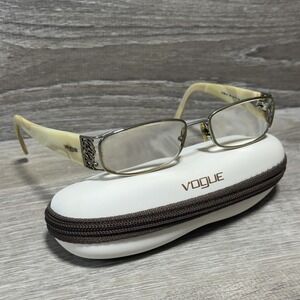 Vogue VO3661-B 835 Eyeglasses Frames Women 52-16-130 Rectangular Ivory Filigree